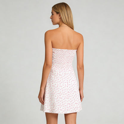 Ivory Bow Whisper Mini Dress