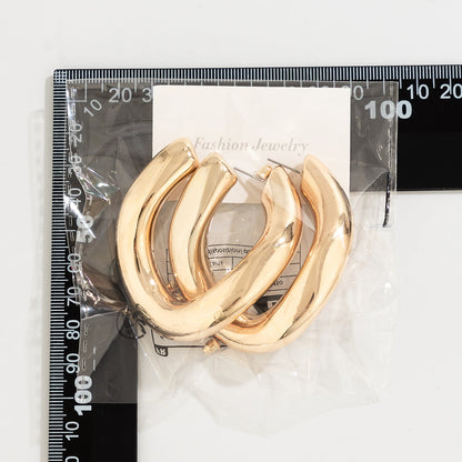 Circle & Teardrop Drop Earrings